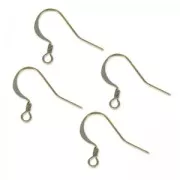 Crochets d'oreilles 17 mm bronze x4