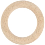 Anneau en bois brut naturel pour bijoux, déco, porte clés 55 mm x1|raw }}
