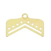 Embout pour tissage de perles Miyuki 11/0 18mm éthnique - Plaqué Or 3 microns x1