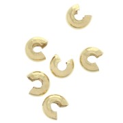 Caches perles à écraser 4.5 mm - Plaqué Or 3 microns x4|raw }}