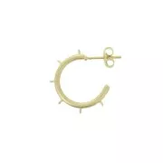 Créoles pour perles semi-percées 20 mm - Doré Satiné x2