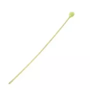 Clou tête boule en résine époxy 40x0.6 mm - Doré - Jaune x1
