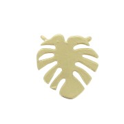 Intercalaire feuille de philodendron 2 anneaux 13x12 mm - Doré Satiné x1|raw }}