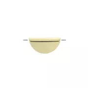 Poussoir demi-lune 12x6 mm pour cordon 1 mm - Doré x1