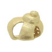 Pendentif coquillage 14x12 mm - Doré satiné x1|raw }}