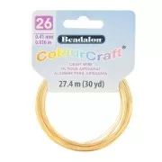 Fil de cuivre rond ColourCraft Wire 0.41 mm - Doré x27.4 m