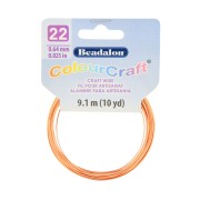 Fil de cuivre rond ColourCraft Wire 0.64 mm anti-ternissement - Naturel x9.1 m