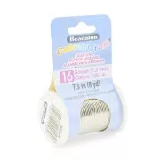 Fil de cuivre rond ColourCraft Wire 1.3 mm - Argenté anti-ternissement x7.3 m