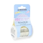 Fil de cuivre rond ColourCraft Wire 0.64 mm - Argenté anti-ternissement x18.3 m