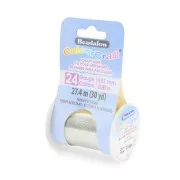 Fil de cuivre rond ColourCraft Wire 0.51 mm - Argenté anti-ternissement x27.4 m