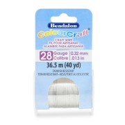 Fil de cuivre rond ColourCraft Wire 0.32 mm - Argenté anti-ternissement x36.5 m