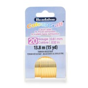 Fil de cuivre rond ColourCraft Wire 0.81 mm - Doré anti-ternissement x13.8 m|raw }}