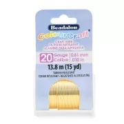 Fil de cuivre rond ColourCraft Wire 0.81 mm - Doré anti-ternissement x13.8 m