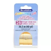 Fil de cuivre rond ColourCraft Wire 0.32 mm - Doré anti-ternissement x36.5 m