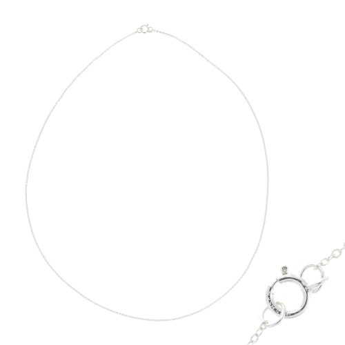 Tour de cou maille Forçat limée 1 mm - Argent 925 x46 cm