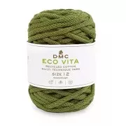 Bobine de cordon DMC 4 mm coton recyclé pour macramé - Eco Vita 12 - Kaki x55m