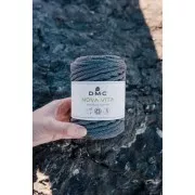 Bobine de cordon DMC 4mm coton recyclé pour macramé - Eco Vita 12 - Bleu jean x55m