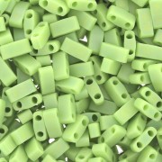 Miyuki Half Tila Beads 5x2.3x1.9mm HTL-0416FR - Opaque Chartreuse Matted AB x10g