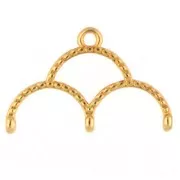 Cymbal - Embout pour tissage de perles Delica 11/0 22.8 mm Skaloti III Doré à l'or fin x1