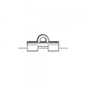 Cymbal - Embout pour tissage de perles Tila Beads 15x8mm Soros II Argenté vieil x1