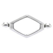 Cymbal - Connecteur pour perles Superduo 31x15 mm Kotroni Argenté vieilli x1|raw }}