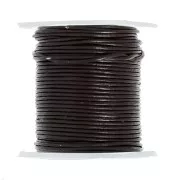 Cordon cuir 1 mm - Brun x20m