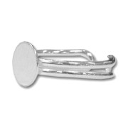 Bague taille enfant plateau  8 mm argenté x1