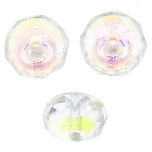 Donuts 7x4 mm - Crystal AB x25