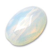 Perle facettée ovale imitation Pierre de Lune 14x10 mm x1|raw }}