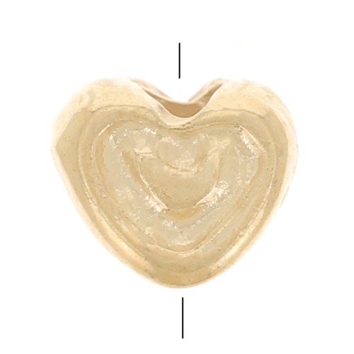 Perles Coeurs 5 mm doré à l'or fin x8