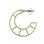 Créoles design ajourés en zamac à décorer 28 mm - Doré à l'or fin x2