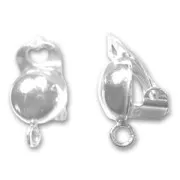 Clips d'oreilles décor boule 10 mm en Argent 925  x2