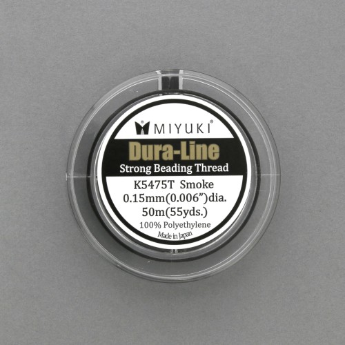 Miyuki Dura-Line fil nylon tressé 0.15 mm Smoke x50 m