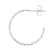 Créoles diamantées à décorer 25 mm en Argent 925 x2