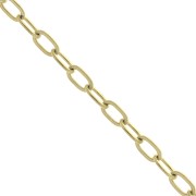 Chaîne maille Forçat rectangle 2.6 mm en Acier inoxydable 316L Doré x50cm|raw }}