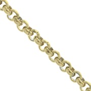 Chaîne maille Jaseron 2.3 mm en Acier inoxydable 316L Doré x50cm