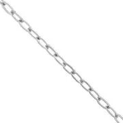 Chaîne maille Forçat rectangle 2.1 mm en Acier inoxydable 316L x1m
