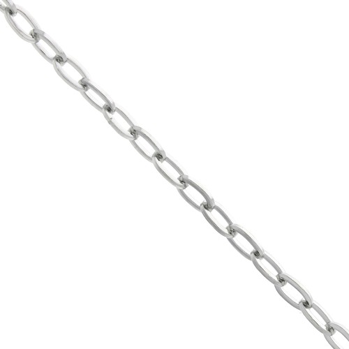 Chaîne maille Forçat rectangle 2.1 mm en Acier inoxydable 316L x1m