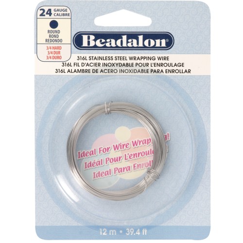 Fil rond 0.51 mm - Acier inoxydable 316L x12m