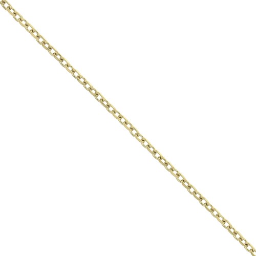 Chaîne maille Forçat limée plat 1.3 mm en Acier inoxydable 316L Doré x50cm