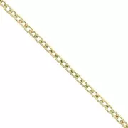 Chaîne maille Forçat limée plat 1.3 mm en Acier inoxydable 316L Doré x50cm