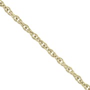 Chaîne maille Corde 1.5 mm en Acier inoxydable 316L Doré x50cm