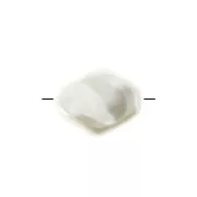 Perles irrégulières forme losange imitation nacre 9x7 mm - Blanc x10