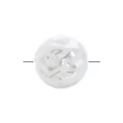 Perles irrégulières palets imitation nacre 12 mm - Blanc x4