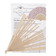 Monture pour éventail en bois avec sa notice - Naturel x1