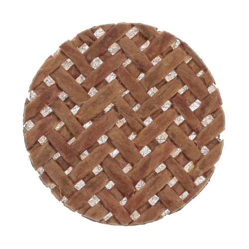 Disque plat en bambou tressé 25 mm - Marron clair x1