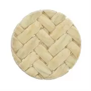 Disque plat en bambou tressé 20 mm - Beige x1