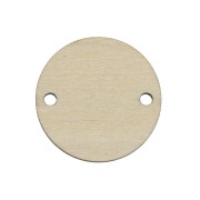 Intercalaire rond en bois teinté effet tressé 20 mm - Marron clair - Naturel x1