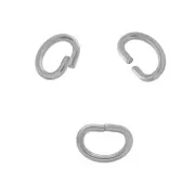 Anneaux ouverts ovales 7x5x1 mm en Acier inoxydable x25