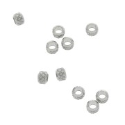 Perles gros trou texturées en Acier inoxydable 304 2x3 mm x10|raw }}